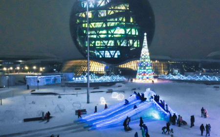 Мобильный каток на территории АО «НК «Астана-Экспо» фото 4